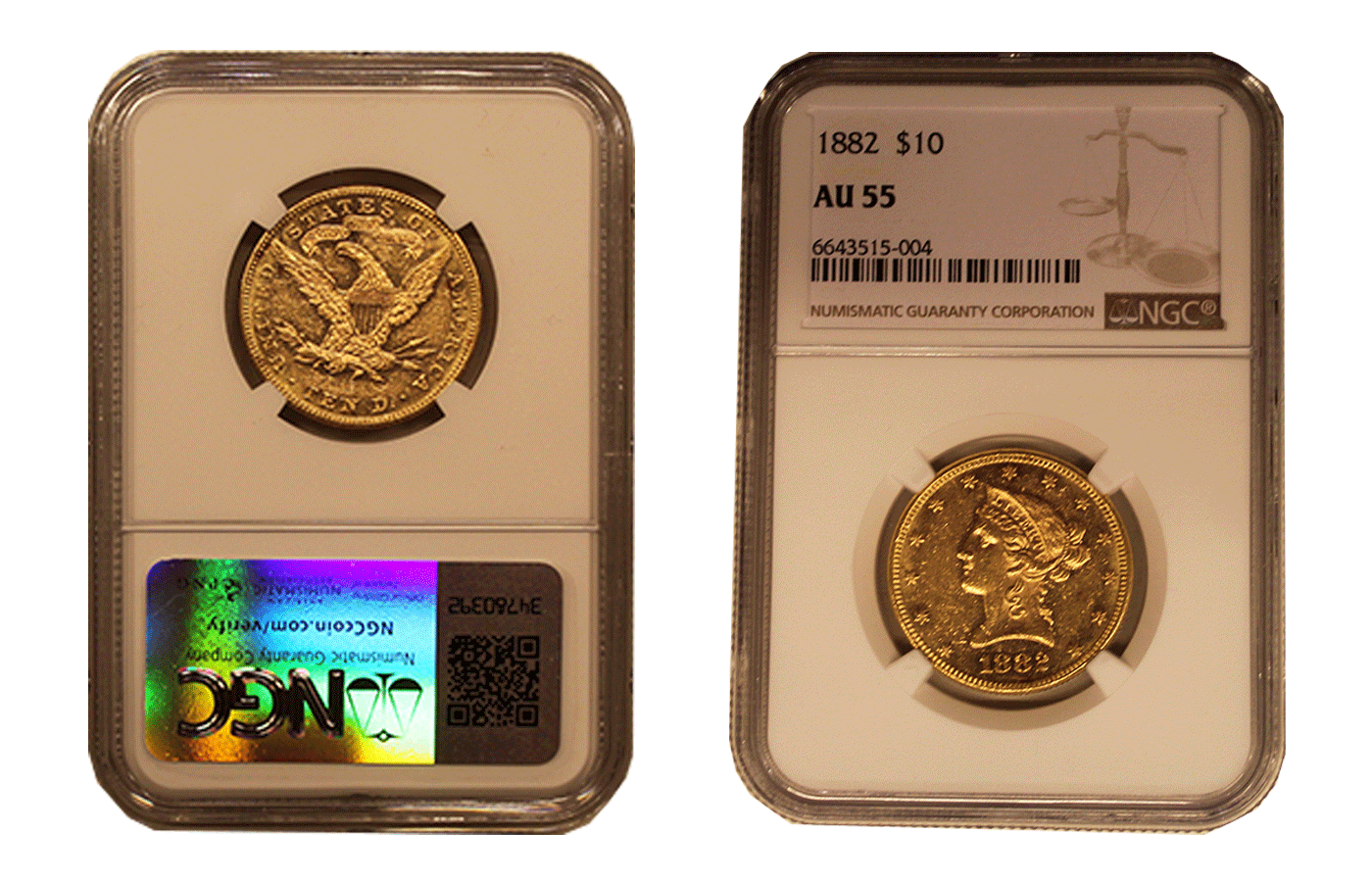 10 Dollari gr. 16,71 in oro 900/ - In Slab 