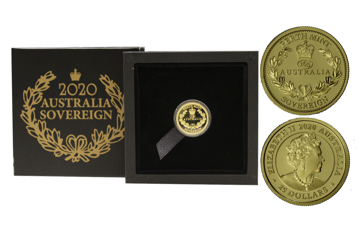 "165 Della prima sterlina australiana" - Regina Elisabetta II - Sterlina gr. 7,98 in oro 917/ - Tiratura 1000 pezzi