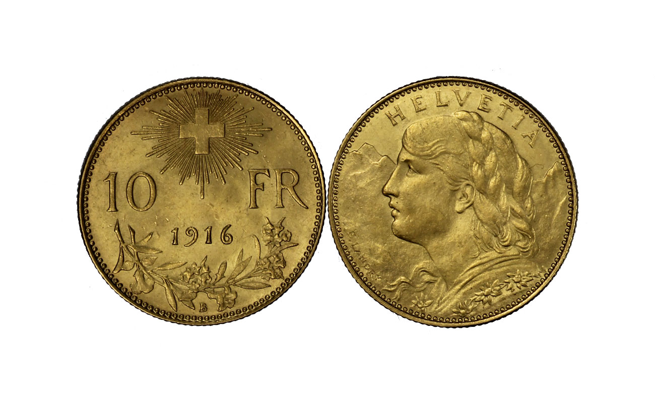 10 Franchi gr. 3,22 in oro 900/ 