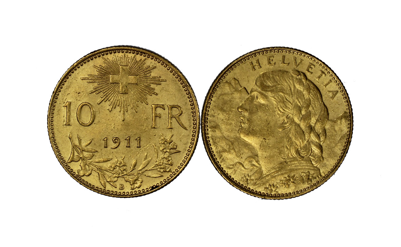 10 franchi gr. 3,22 in oro 900/