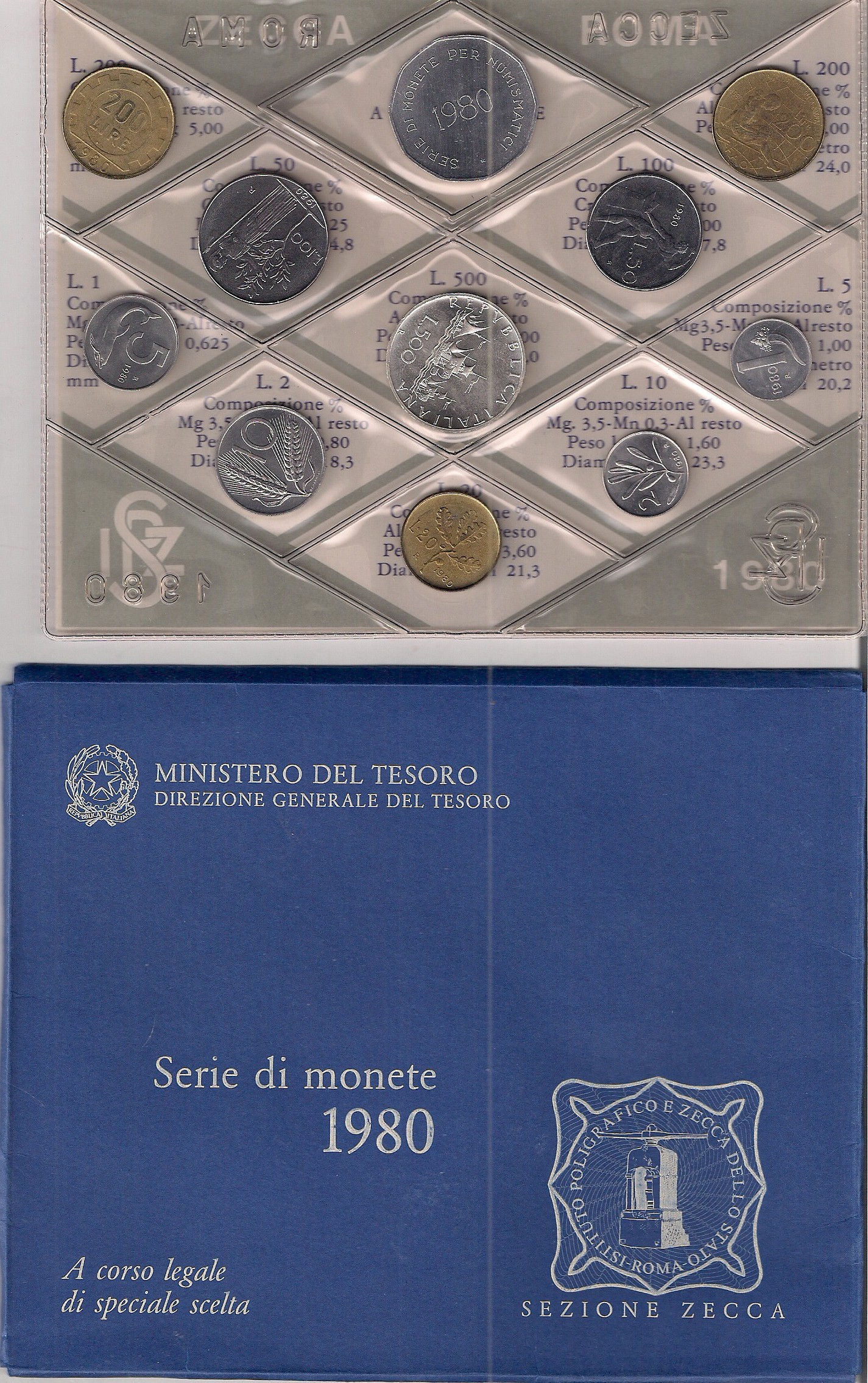 Serie divisionale di 11 monete - In conf. originale