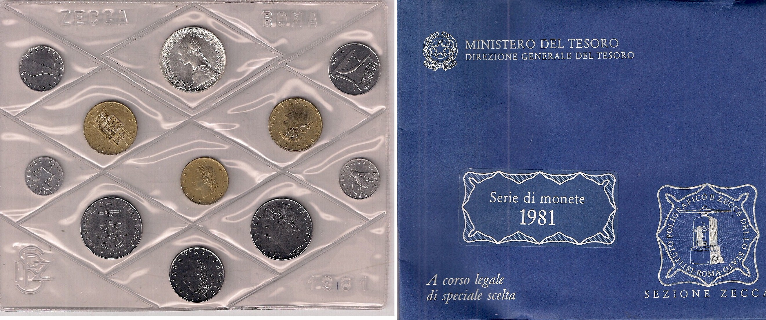 Serie divisionale di 11 monete - In conf. originale